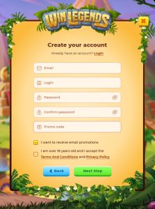 WinLegends Casino login